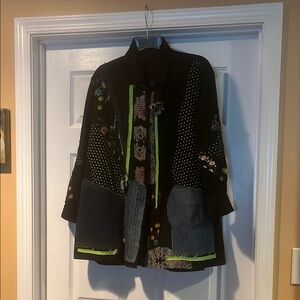 ELA Black Patchwork Jacket